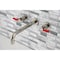 Kingston Brass KS8026CKL Two-Handle Wall Mount Tub Faucet, Polished Nickel KS8026CKL - alternate 3